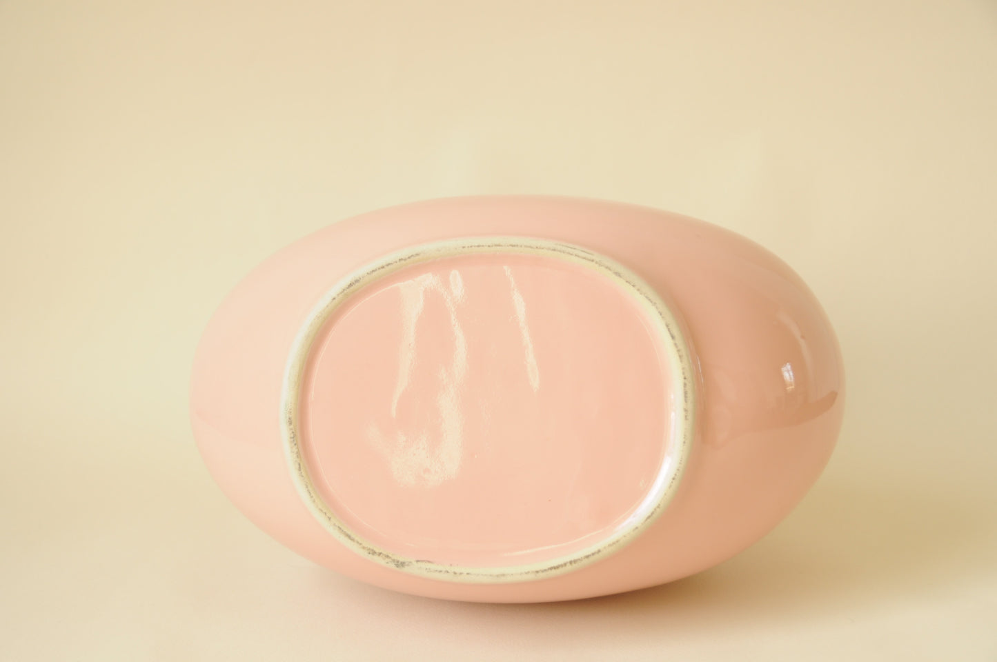 VASE DESIGN FORME LIBRE EN CERAMIQUE ROSE
