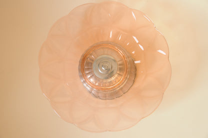 COUPE A FRUITS ART DECO EN VERRE ROSE
