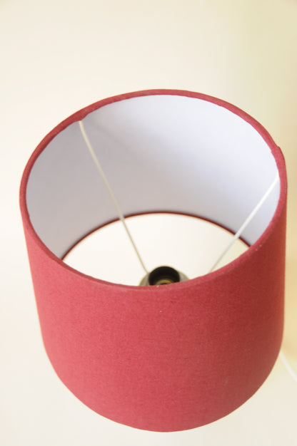 LAMPE DECOR COQ EN CERAMIQUE BLANC ROUGE BORDEAUX