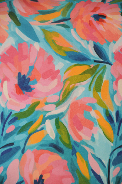 COUSSIN IMPRIMÉ MOTIF FLORAL MULTICOLORE