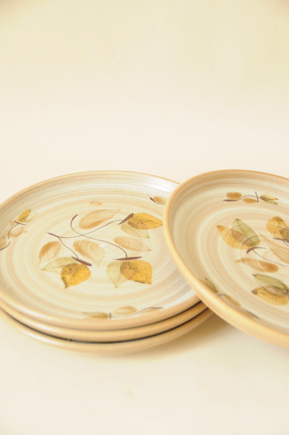 ASSIETTE PLATE A DESSERT EN GRÈS - NIDERVILLER, MODÈLE "DORIA" - ANNÉES 70