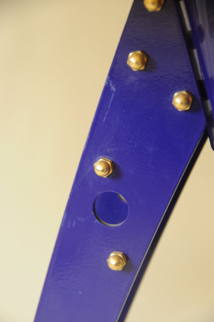 LAMPE MECCANO BLEU ELECTRIQUE ET ABAT JOUR JAUNE