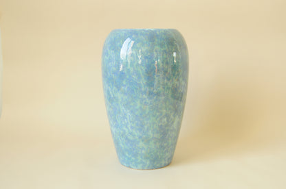 VASE OVOÏDE EN CERAMIQUE IRISEE BLEU TURQUOISE
