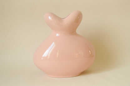 VASE DESIGN FORME LIBRE EN CERAMIQUE ROSE