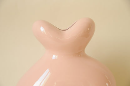 VASE DESIGN FORME LIBRE EN CERAMIQUE ROSE